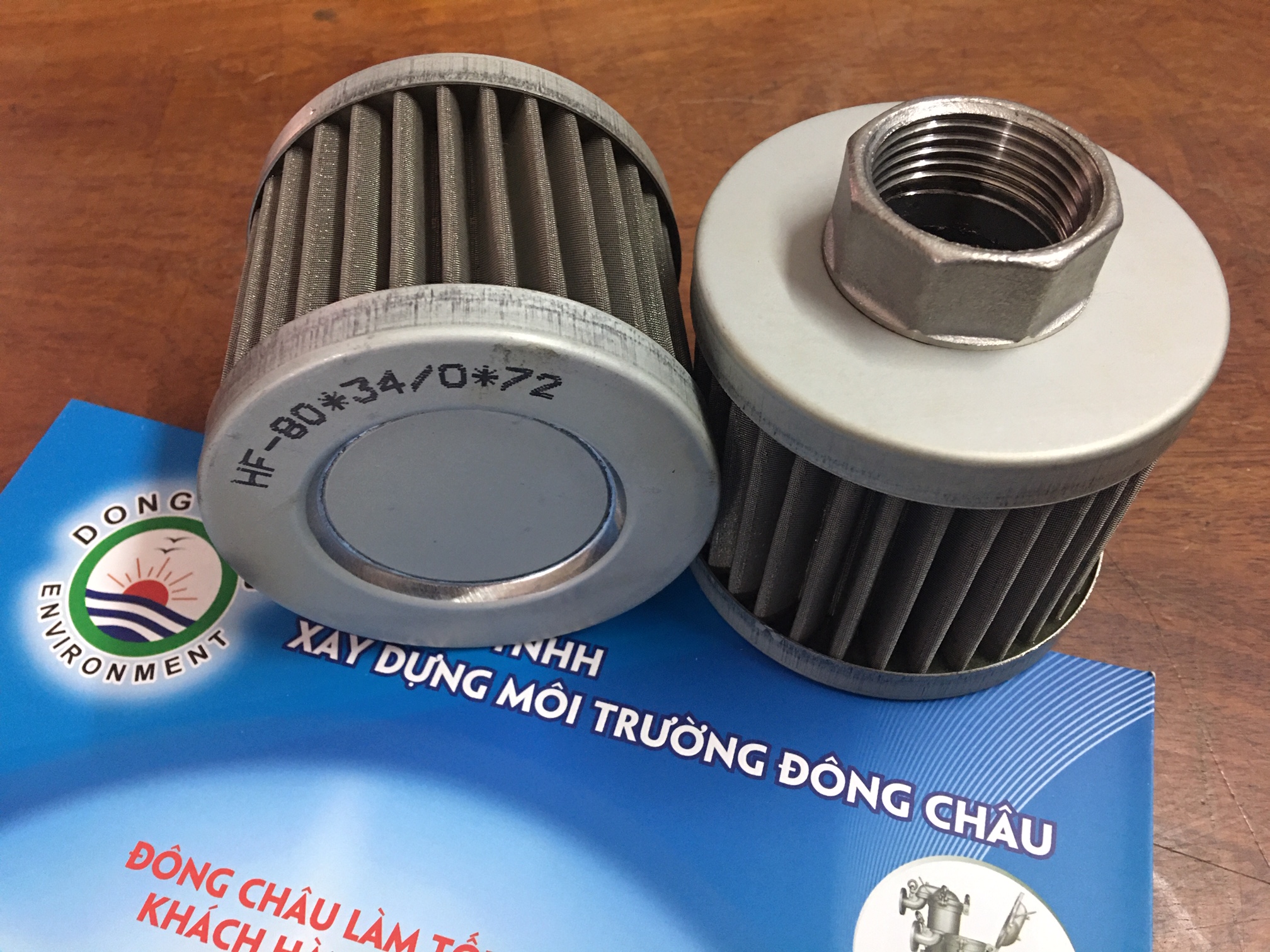 Phin lõi lọc cặn dầu thủy lực inox ren trong