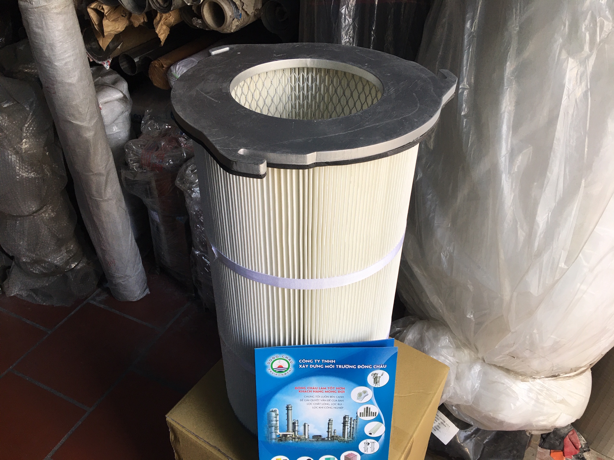 Phin lõi lọc bụi 3 tai ngàm giấy nhựa PE chịu nhiệt tốt