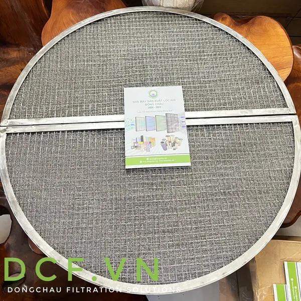 Khung lọc khí bùi nhùi inox bán nguyệt
