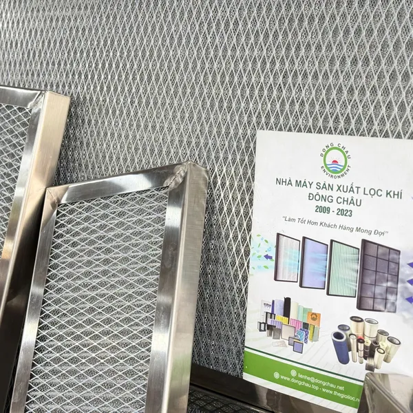 Khung lọc lưới nhôm hai mặt lưới mắt cáo