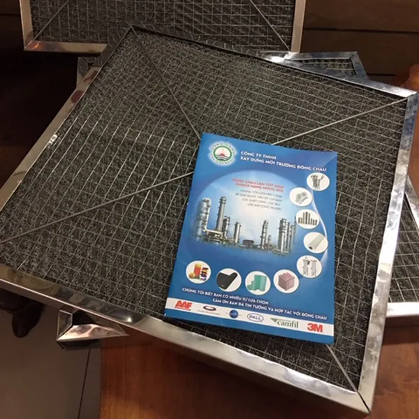 Khung lọc khí lưới inox bùi nhùi lọc hơi dầu
