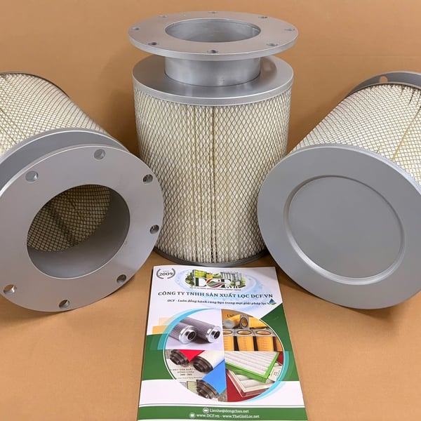 Lõi Lọc Bụi Cartridge PE Mặt Bích Công Nghiệp 260×150×350