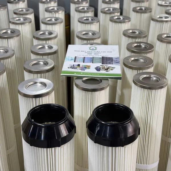 Lõi Lọc Bụi PE OD153 Nắp Nhựa Lỗ 92 – Các Loại 600mm & 1000mm