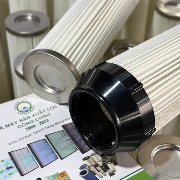 Lõi Lọc Bụi PE OD153 Nắp Nhựa Lỗ 92 – Các Loại 600mm & 1000mm