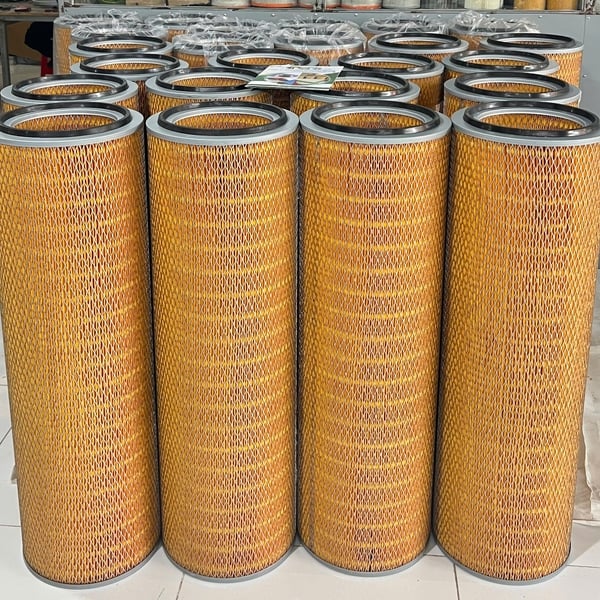 Lõi lọc gió cellulose vàng DCF.vn cho hệ thống lọc bụi