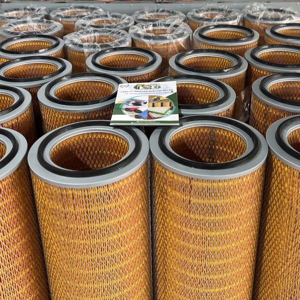 Lõi lọc gió cellulose vàng DCF.vn cho hệ thống lọc bụi