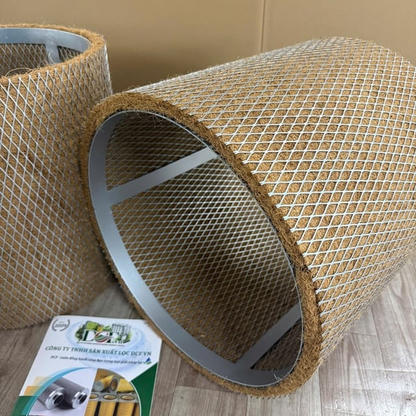 Lõi lọc bụi hơi dầu xơ dừa hai đầu hở DCF.vn