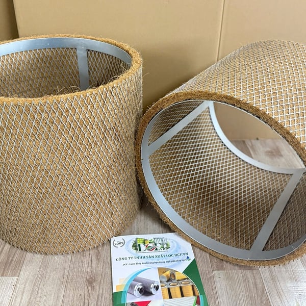 Lõi lọc bụi hơi dầu xơ dừa hai đầu hở DCF.vn