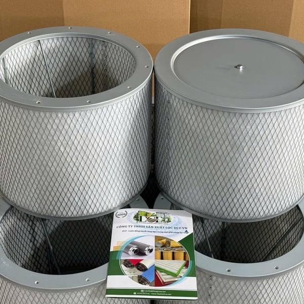 Phin lọc bụi bông G4 dạng trụ 2 mặt lưới