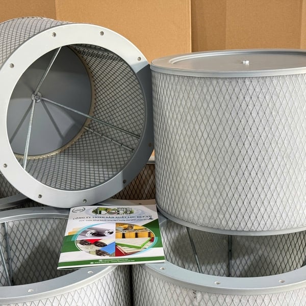 Phin lọc bụi bông G4 dạng trụ 2 mặt lưới