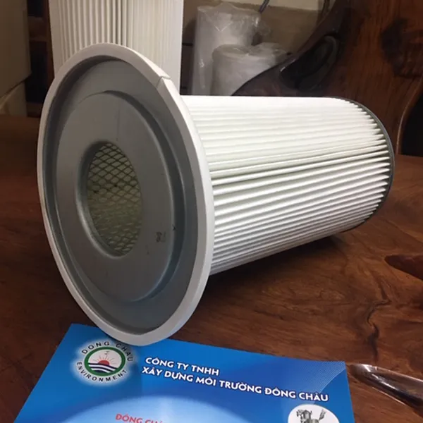 Phin lõi lọc khí có vành mâm chất liệu giấy Polyester