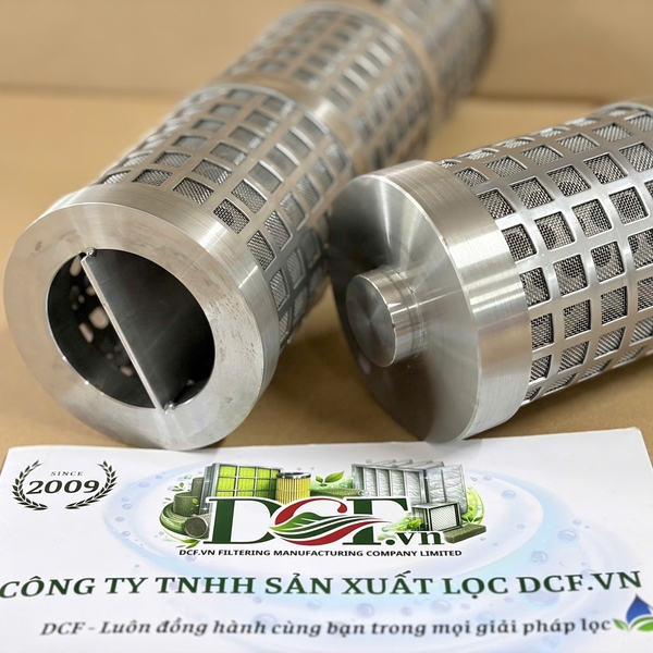 Phin lọc lưới inox OD88 x H300 có thanh gài | DCF.vn