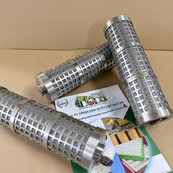 Phin lọc lưới inox OD88 x H300 có thanh gài | DCF.vn