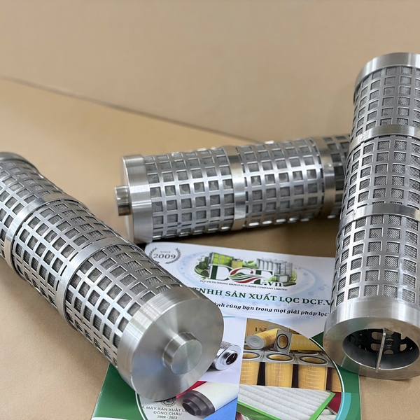 Phin lọc lưới inox OD88 x H300 có thanh gài | DCF.vn