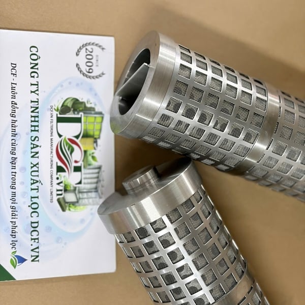 Phin lọc lưới inox OD88 x H300 có thanh gài | DCF.vn