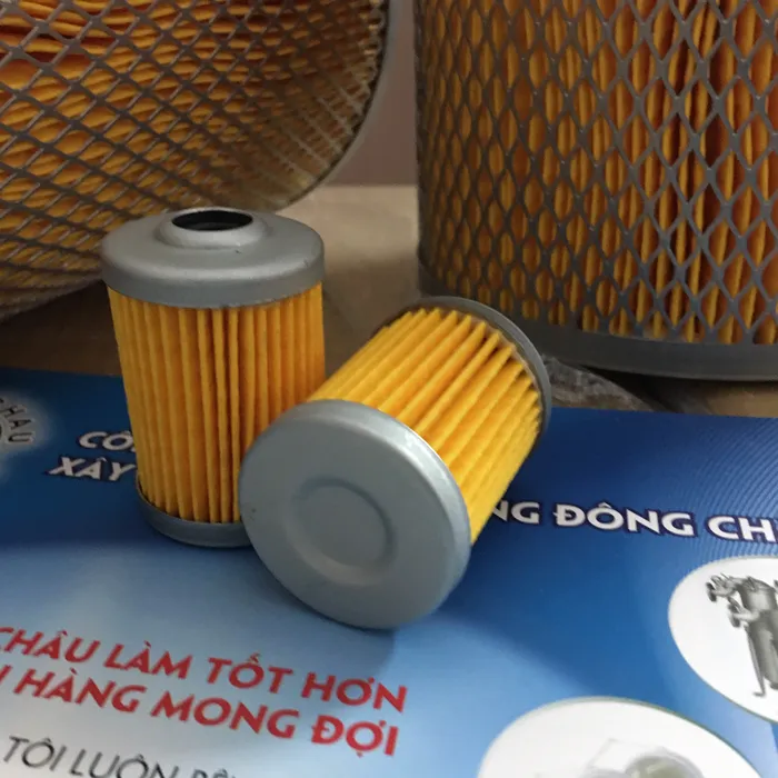 Phin lọc gió 2 mặt lưới Cellulozo màu vàng