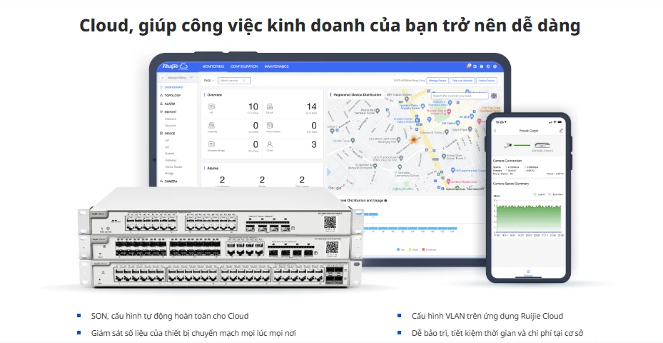 Switch Ruijie RG-NBS3200-48GT4XS quản lý và cài đặt qua Cloud miễn phí Switch Ruijie RG-NBS3200-48GT4XS quản lý và cài đặt qua Cloud miễn phí