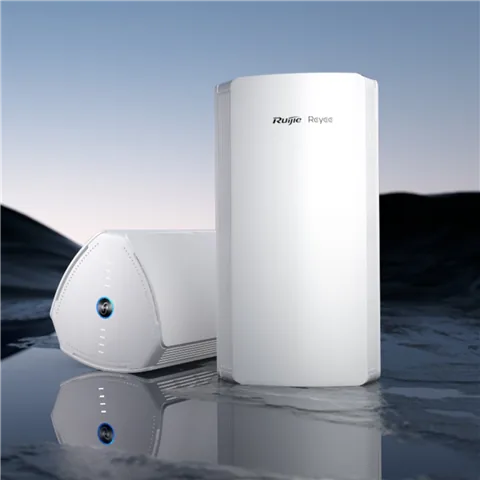 Bộ 2 thiết bị Ruijie RG-M18 trên nền phong cảnh, một máy đứng và một máy nằm khoe đèn tín hiệu Bộ 2 thiết bị Ruijie RG-M18 trên nền phong cảnh, một máy đứng và một máy nằm khoe đèn tín hiệu