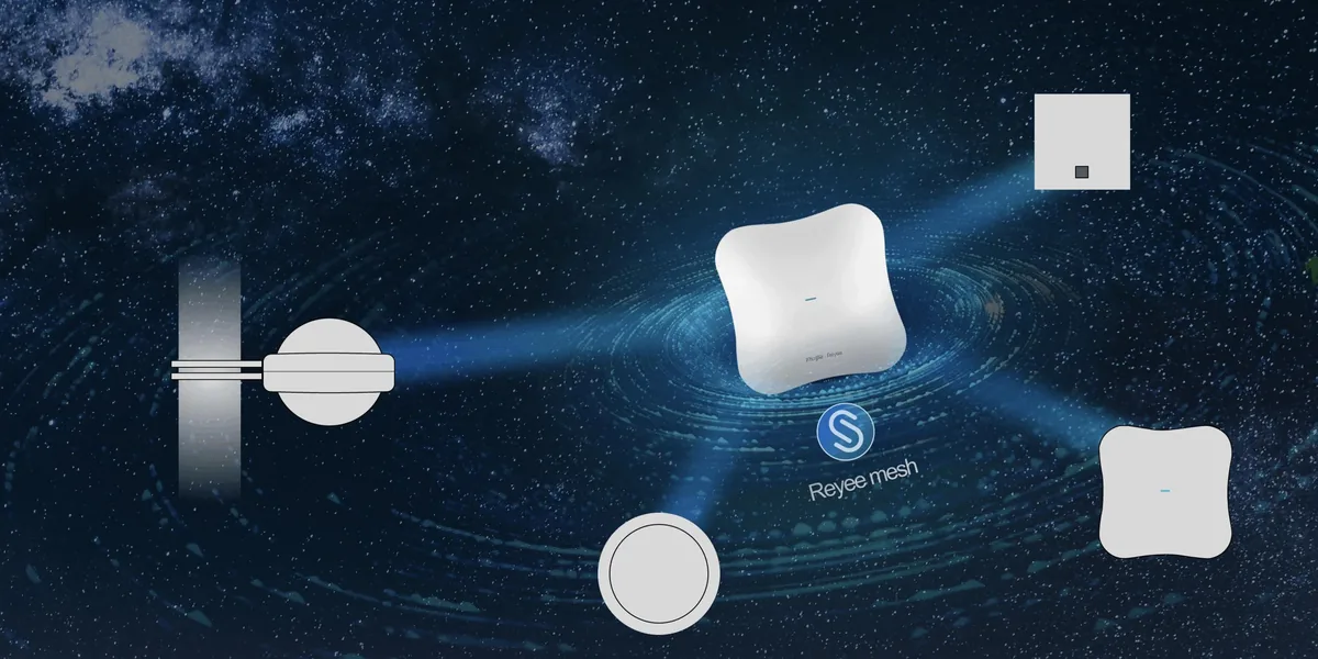 Ruijie RG-RAP73HD kết nối Reyee Mesh với các access point ốp trần, gắn tường và ngoài trời Ruijie RG-RAP73HD kết nối Reyee Mesh với các access point ốp trần, gắn tường và ngoài trời