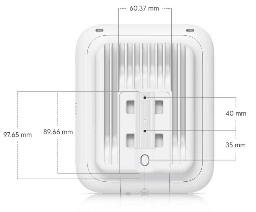Kích thước chi tiết lắp đặt UniFi U7 Outdoor