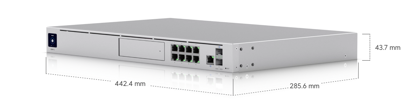 UDM-Pro có kích thước chuẩn Rack mount UDM-Pro có kích thước chuẩn Rack mount