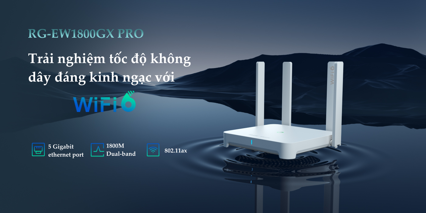 Router WiFi 6 - Ruijie RG-EW1800GX Pro