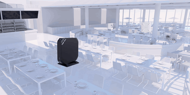 Ảnh động mở rộng vùng phủ WiFi bằng Reyee Mesh: bấm nút Mesh để ghép thêm thiết bị Reyee với RG-EG105GW(T) Ảnh động mở rộng vùng phủ WiFi bằng Reyee Mesh: bấm nút Mesh để ghép thêm thiết bị Reyee với RG-EG105GW(T)