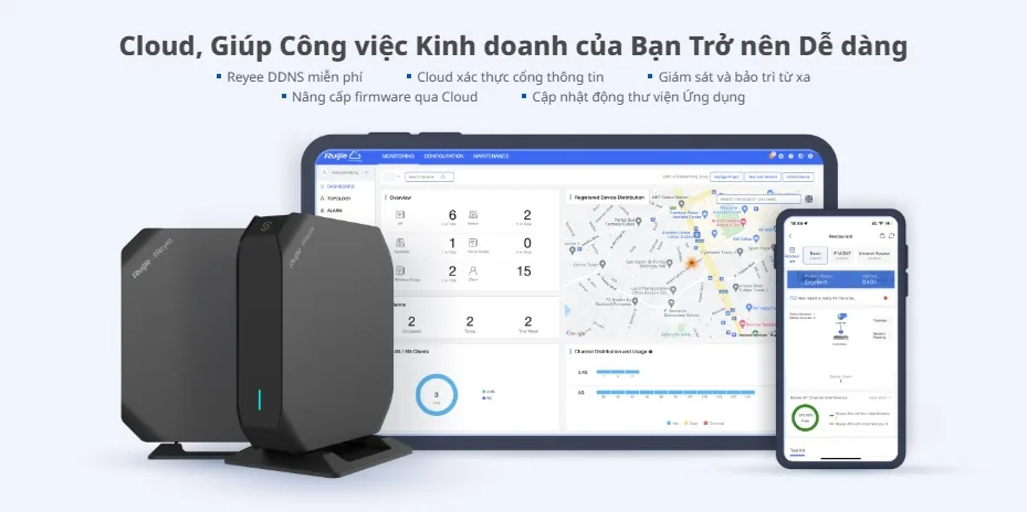 Quản lý router RG-EG105GW(T) qua Ruijie Cloud: DDNS miễn phí, xác thực cổng, giám sát và cập nhật firmware từ xa Quản lý router RG-EG105GW(T) qua Ruijie Cloud: DDNS miễn phí, xác thực cổng, giám sát và cập nhật firmware từ xa