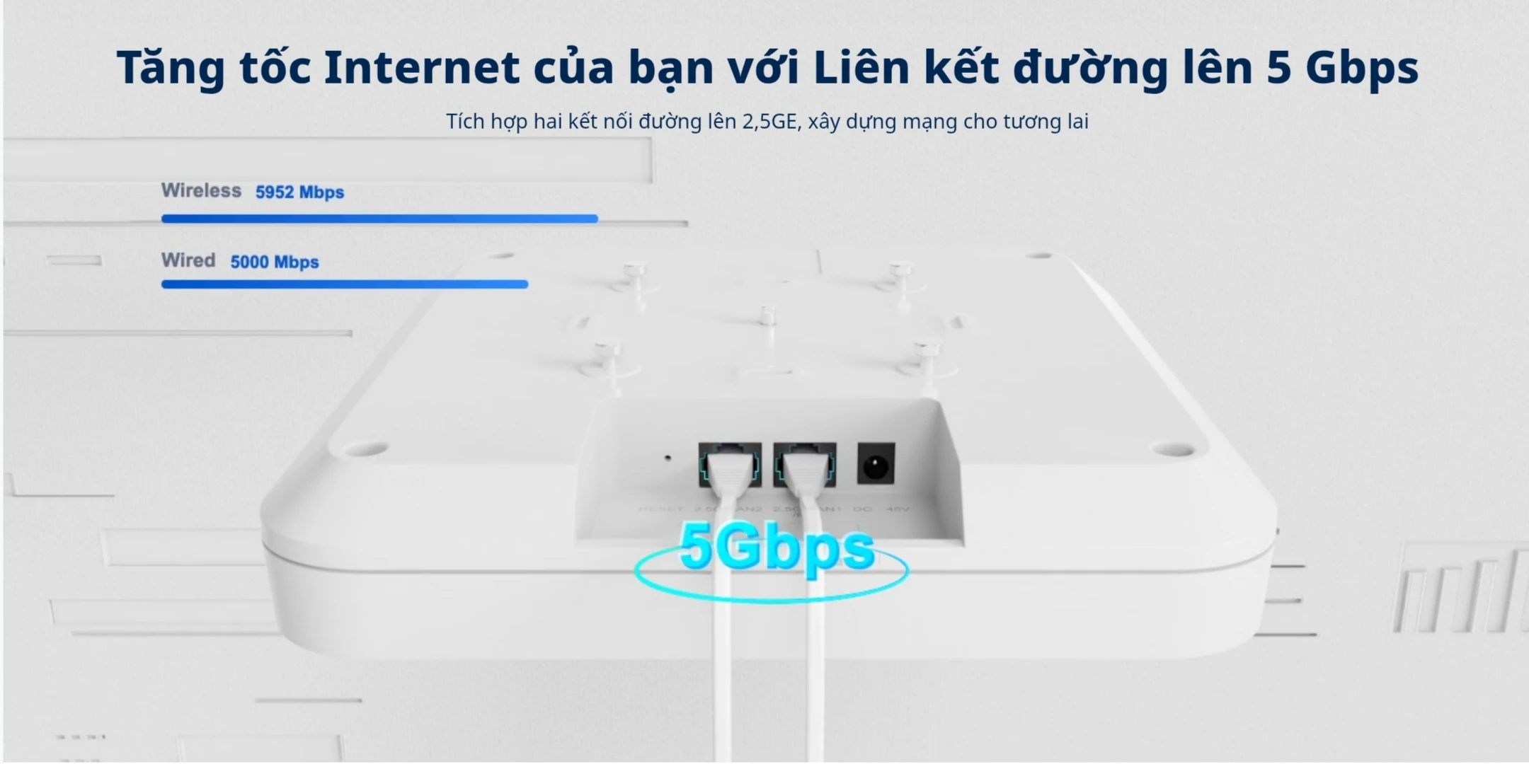 Ruijie RG-RAP2260(H) cho phép ghép 2 cổng mạng 2.5G, tạo kết nối 5 Gigabit Ruijie RG-RAP2260(H) cho phép ghép 2 cổng mạng 2.5G, tạo kết nối 5 Gigabit