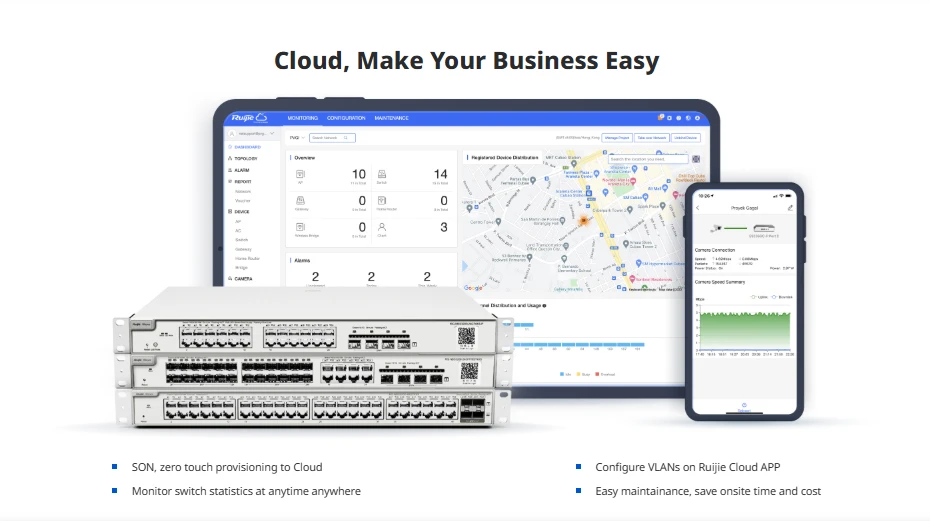 Ruijie RG-NBS3100-8GT2SFP được quản lý và cài đặt qua Cloud miễn phí Ruijie RG-NBS3100-8GT2SFP được quản lý và cài đặt qua Cloud miễn phí