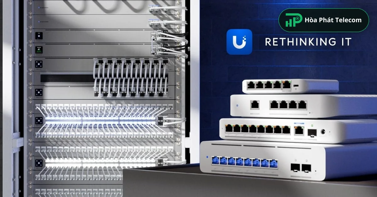 Switch UniFi để bàn và gắn tủ rack