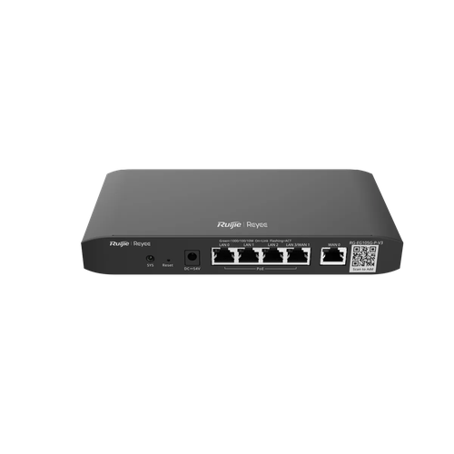 Ruijie RG-EG105G-P-V3 – Router Cân Bằng Tải 4 Cổng PoE+, 100 Người Dùng, Cloud