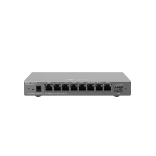 Ruijie RG-EG209GS – Router Cân Bằng Tải 4 WAN, Cổng Quang SFP, 200 Người Dùng