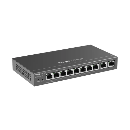 Ruijie RG-EG210G-P – Router Cân Bằng Tải 10 Cổng, 8 Cổng PoE+, 200 Người Dùng