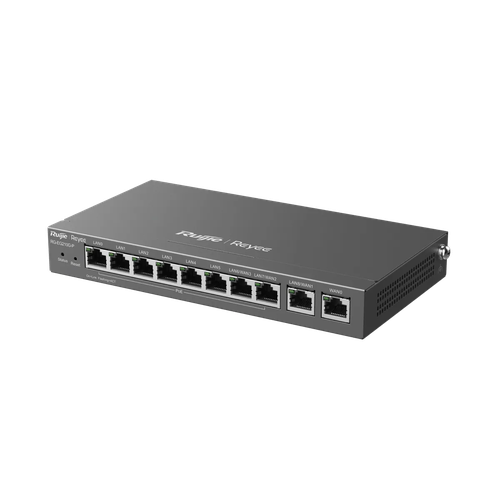 Ruijie RG-EG210G-P – Router Cân Bằng Tải 10 Cổng, 8 Cổng PoE+, 200 Người Dùng