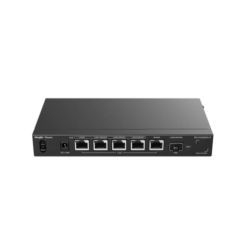 Ruijie RG-EG406XS-P – Router 2.5G 4 Cổng PoE+ 110W, 10G SFP+, 400 Người Dùng
