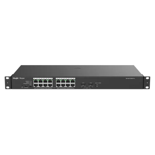 Switch PoE 18 cổng Gigabit Ruijie RG-ES118GS-P-L (16 PoE+ 247W, 2 SFP)