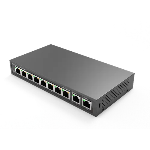 Switch Ruijie RG-ES110D-P - Switch PoE 8 port 100M + 2 Uplink 1G