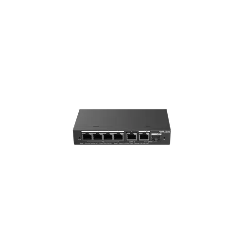 Ruijie RG-ES206GS-P Switch PoE 4 Cổng Gigabit, 2 Uplink (RJ45 và combo RJ45/SFP), quản lý cloud