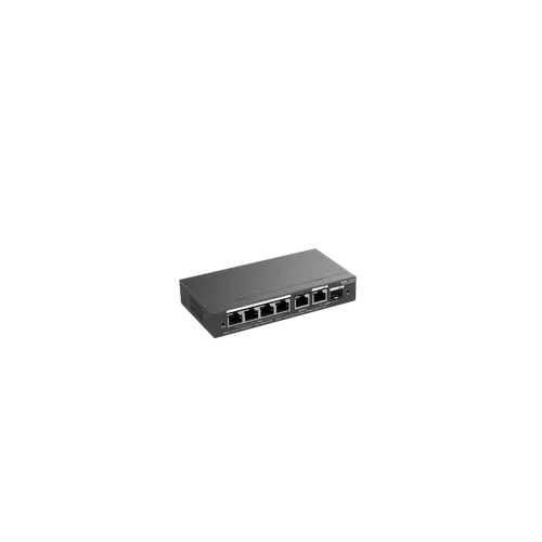 Ruijie RG-ES206GS-P Switch PoE 4 Cổng Gigabit, 2 Uplink (RJ45 và combo RJ45/SFP), quản lý cloud