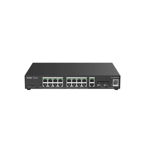 ​Switch 16 cổng PoE Ruijie RG-ES220GS-P quản lý cloud, PoE 230W, 4 Uplink