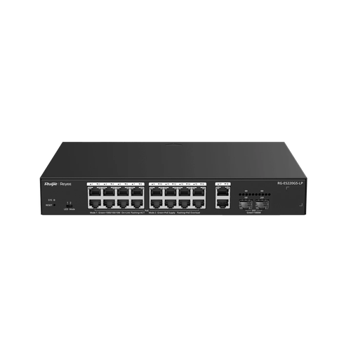 Switch 16 cổng PoE Ruijie Reyee RG-ES220GS-LP – 16 Cổng PoE + 4 Uplink