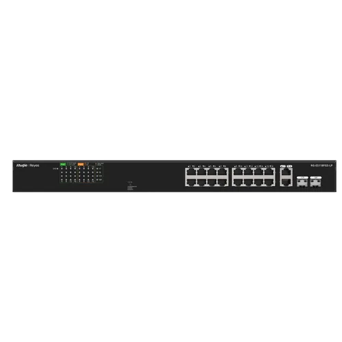 Switch PoE 18 cổng 10/100M Ruijie RG-ES118FGS-LP (16 PoE+ 120W)