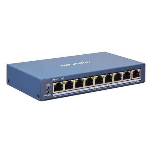 Switch PoE thông minh 8 cổng Hikvision DS-3E1309P-EI – Quản lý cloud, PoE 300 m, VLAN