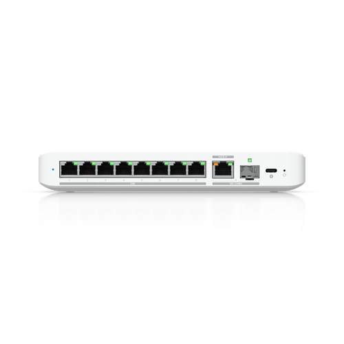 UniFi Flex 2.5G – Switch 8 Cổng 2.5GbE, 2 Uplink 10G, Nguồn PoE+ Hoặc USB-C