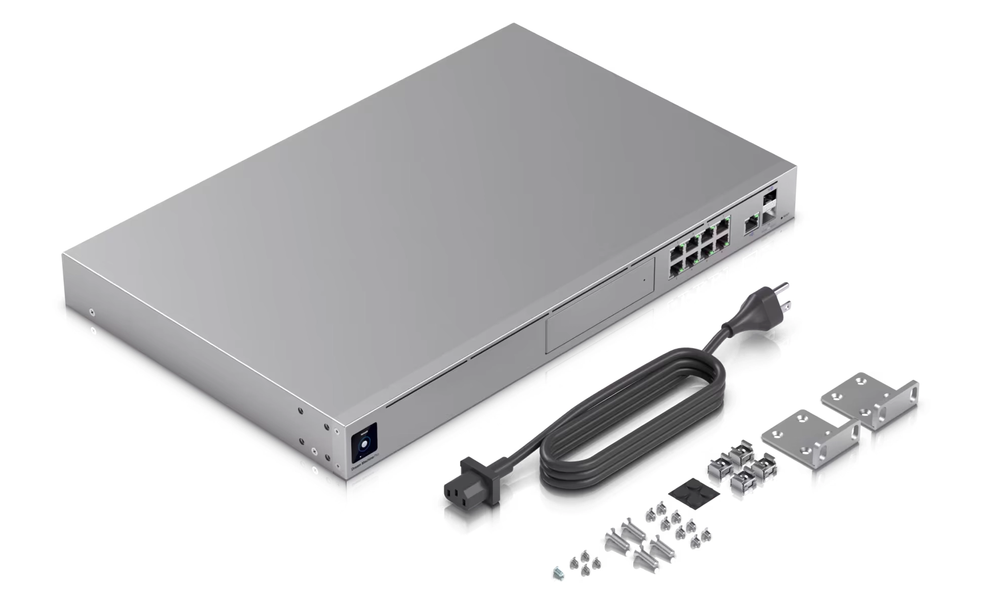 UDM-Pro và trọn bộ phụ kiện đi kèm trong hộp UDM-Pro và trọn bộ phụ kiện đi kèm trong hộp