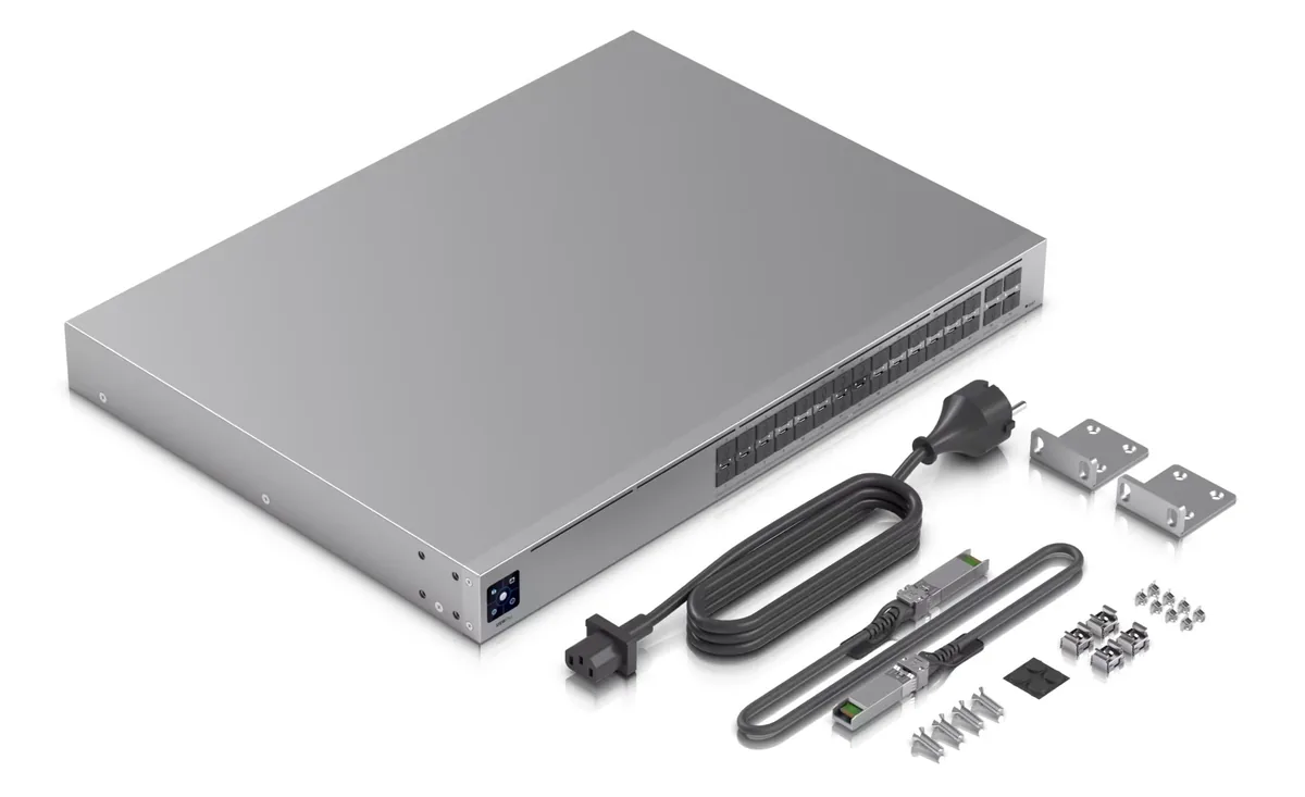 Phụ kiện USW-Pro-Aggregation: dây nguồn, tai rack, cáp DAC, ốc vít Phụ kiện USW-Pro-Aggregation: dây nguồn, tai rack, cáp DAC, ốc vít