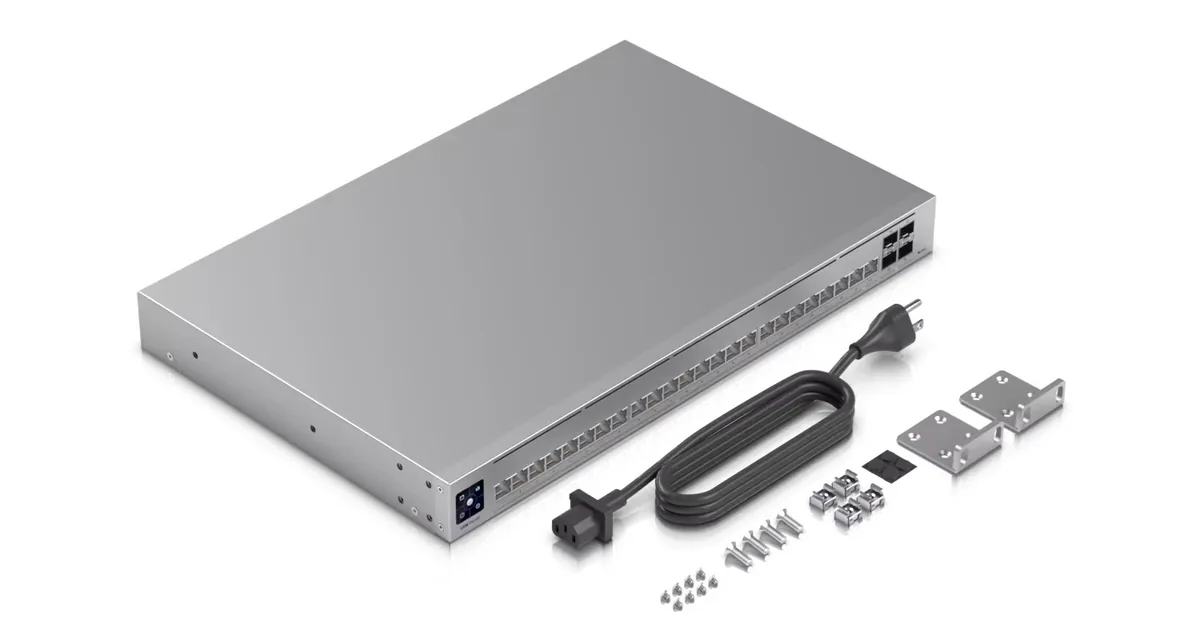 Phụ kiện USW-Pro-HD-24: dây nguồn, tai rack, ốc vít Phụ kiện USW-Pro-HD-24: dây nguồn, tai rack, ốc vít