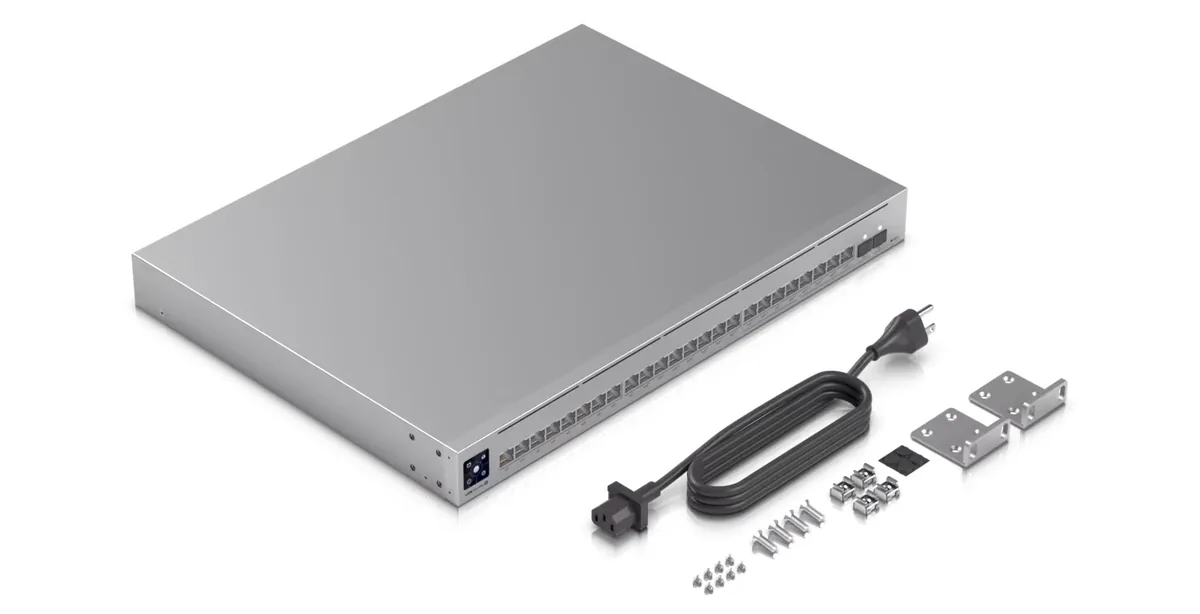 Phụ kiện USW-Pro-Max-24-PoE: dây nguồn, tai rack, ốc vít Phụ kiện USW-Pro-Max-24-PoE: dây nguồn, tai rack, ốc vít