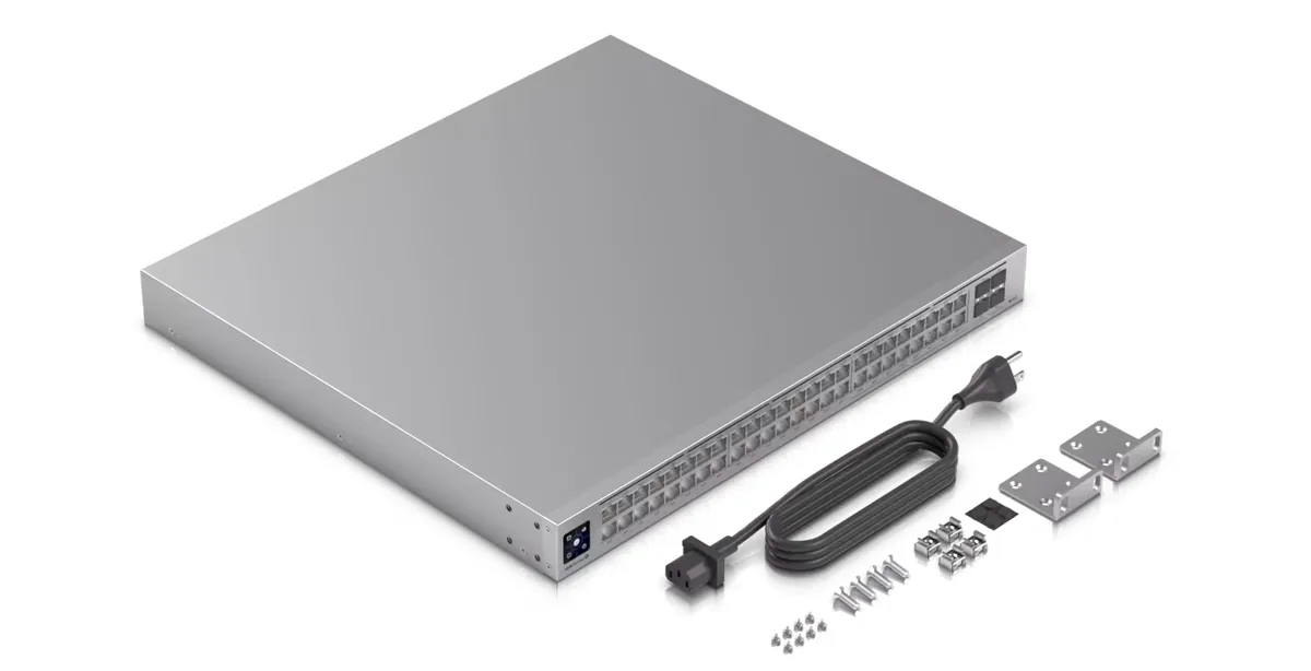 Phụ kiện USW-Pro-Max-48-PoE: dây nguồn, tai rack, ốc vít Phụ kiện USW-Pro-Max-48-PoE: dây nguồn, tai rack, ốc vít
